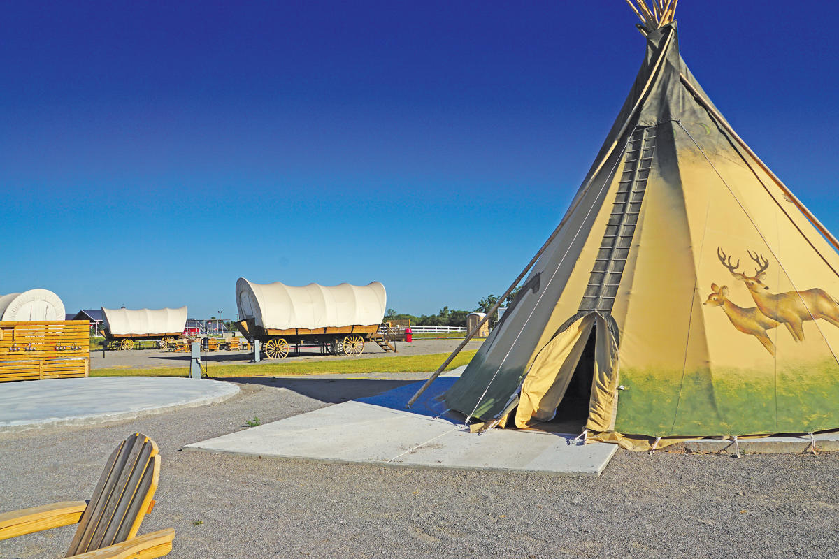 Conestoga Wagons & Teepees at Orr Family Farm Oklahoma City, OK