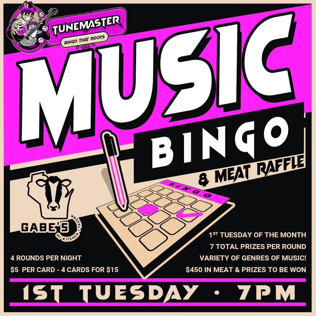 Music Raffle Fun Music Bingo & Meat Raffle at Gabes