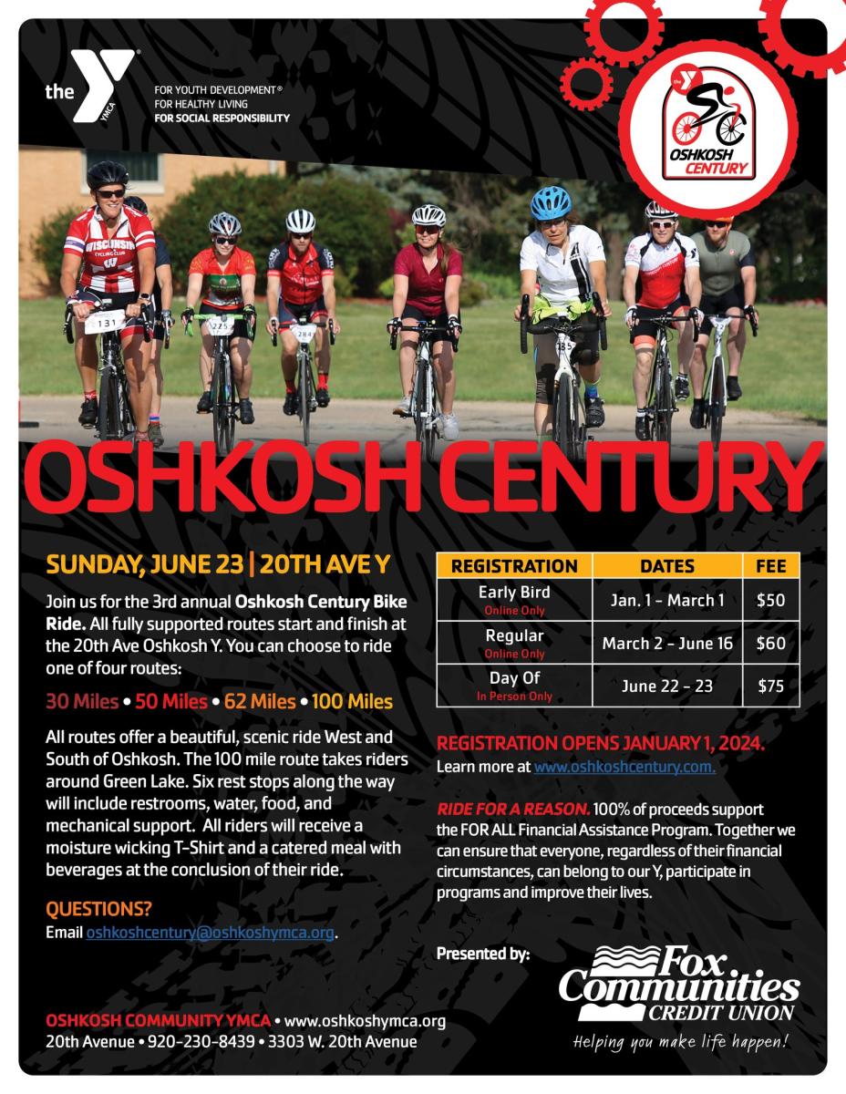 Oshkosh Century Bike Ride 2024