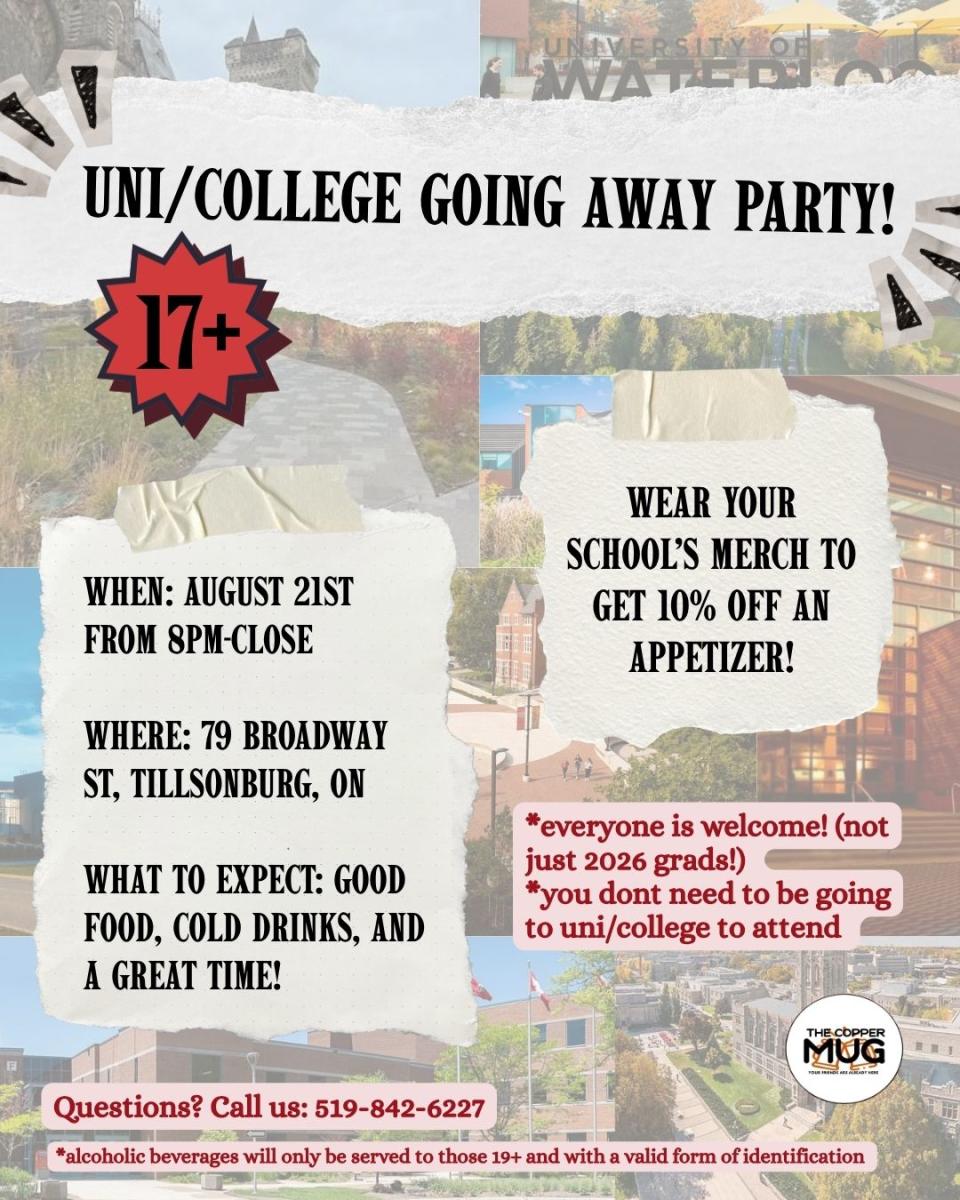 Uni/College Going Away Party (17+)