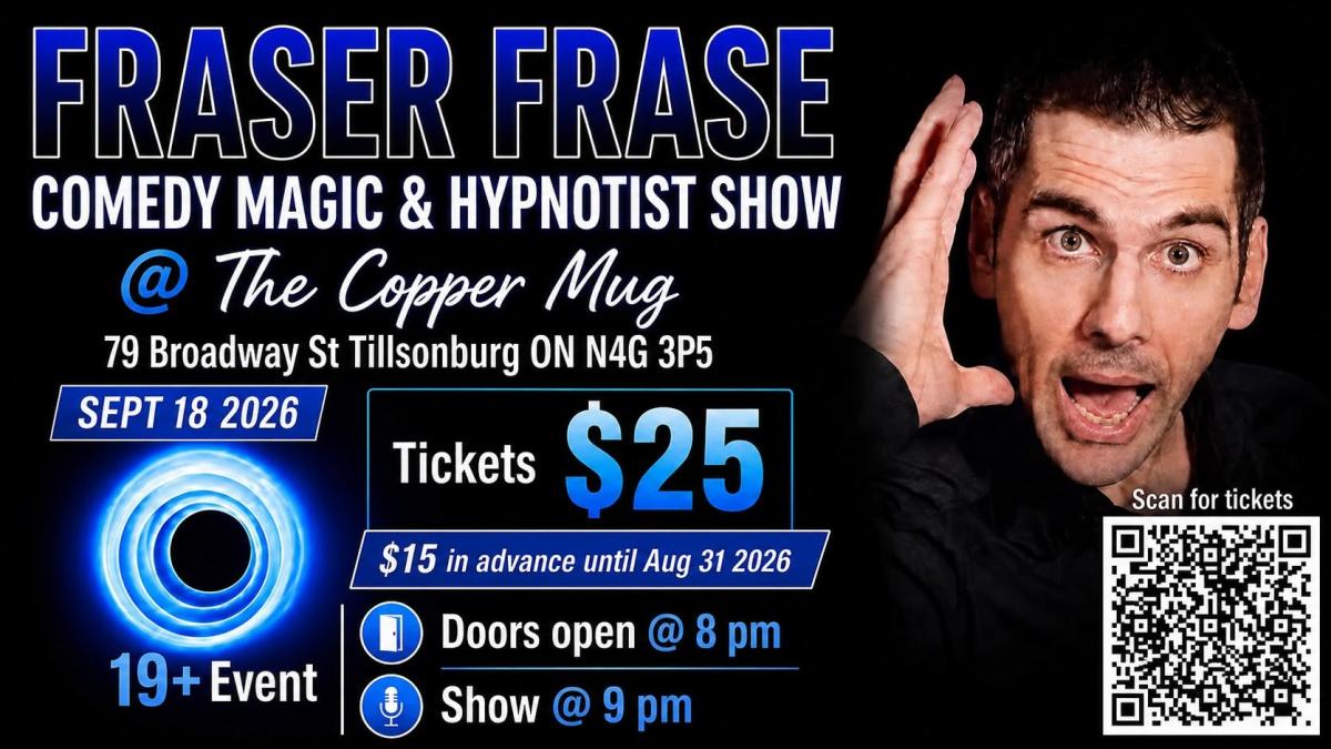 TILLSONBURG — COMEDY, MAGIC & HYPNOSIS LIVE!