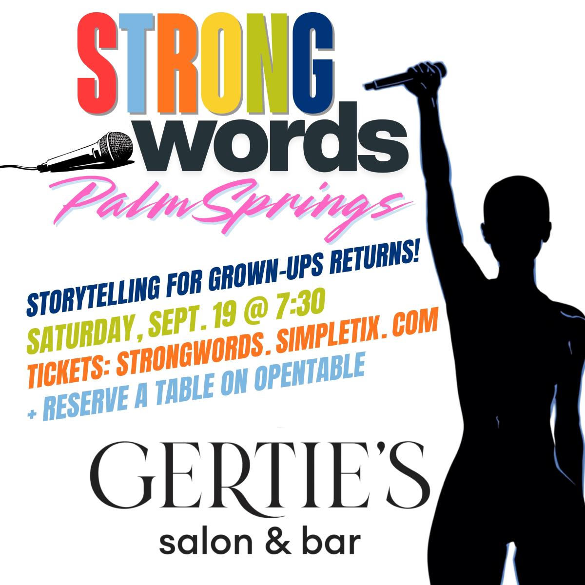 Rotation Spring Design Strong Words Live at Gertie’s – Storytelling That Moves, Delights ...