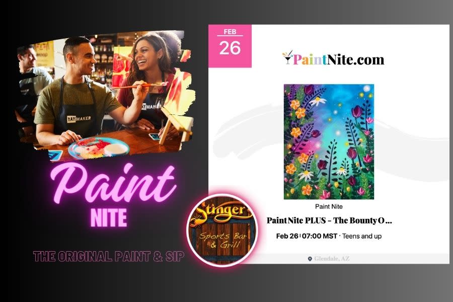 Paint Nite PLUS Paint and Sip at Stingers Bar and Grill Glendale AZ
