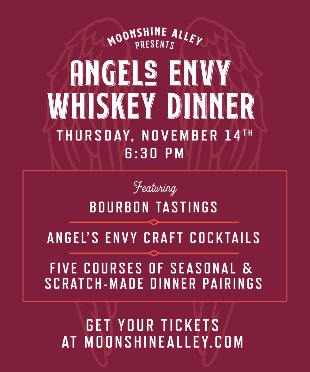 Angel's Envy Whiskey Dinner at Moonshine Alley!