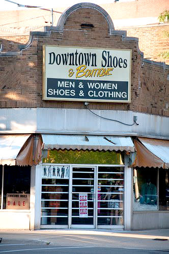 Downtown shoe clearance store