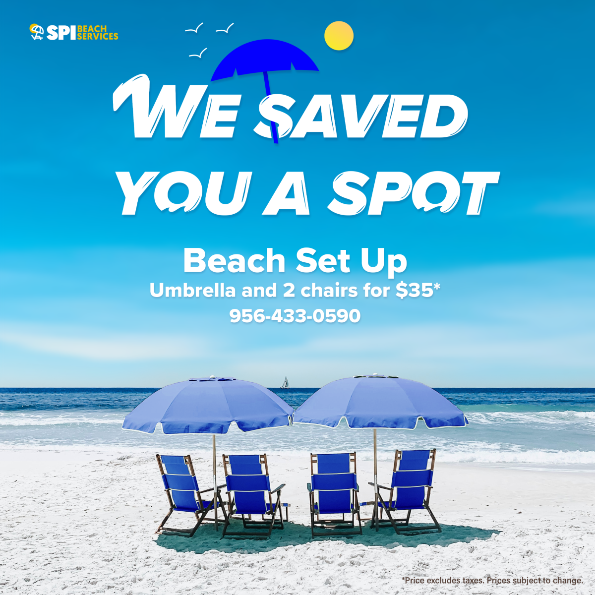 Umbrella and Beach Chair Rental South padre Island, TX