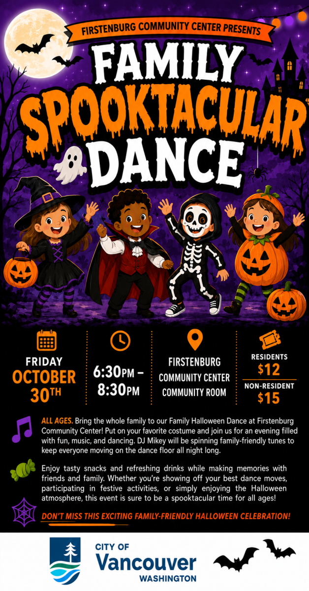 Family Spooktacular Dance at Firstenburg Community Center, Vancouver, WA