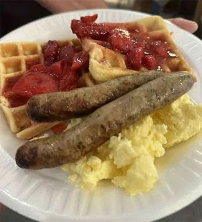 Belgian Waffle Breakfast