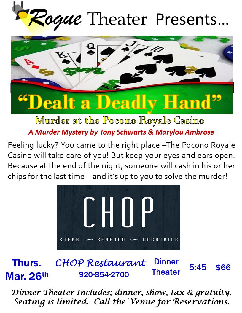 Dealt a Deadly Hand – Murder Mystery Dinner Theater