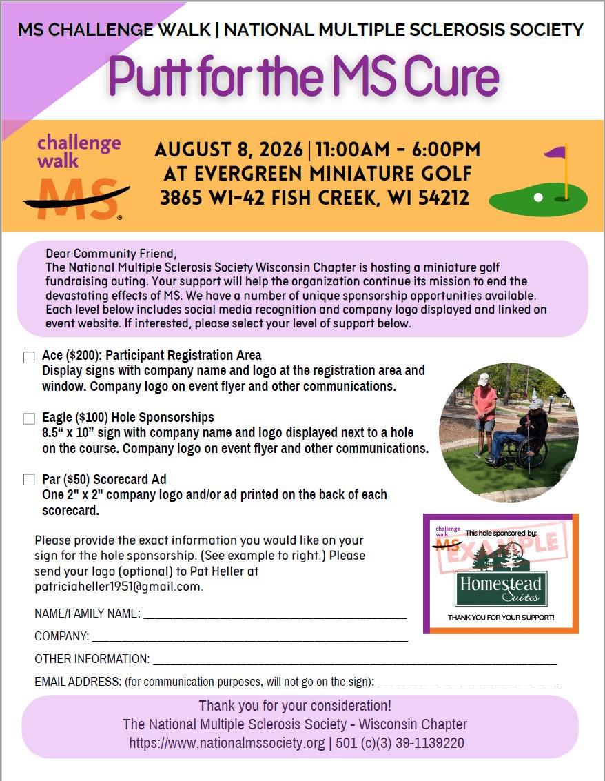 Putting for the MS Cure