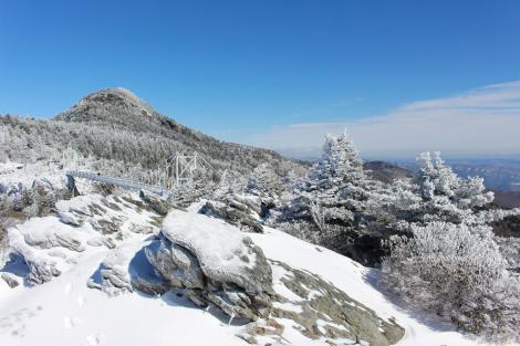 Grandfather Mountain Staff Clears Snow and Ice