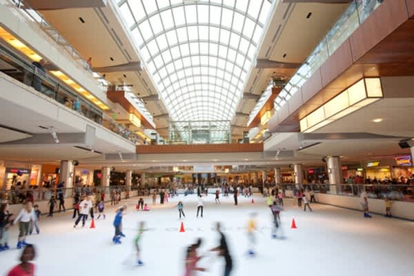 Skating rink inside Galleria Mall, Houston, Texas