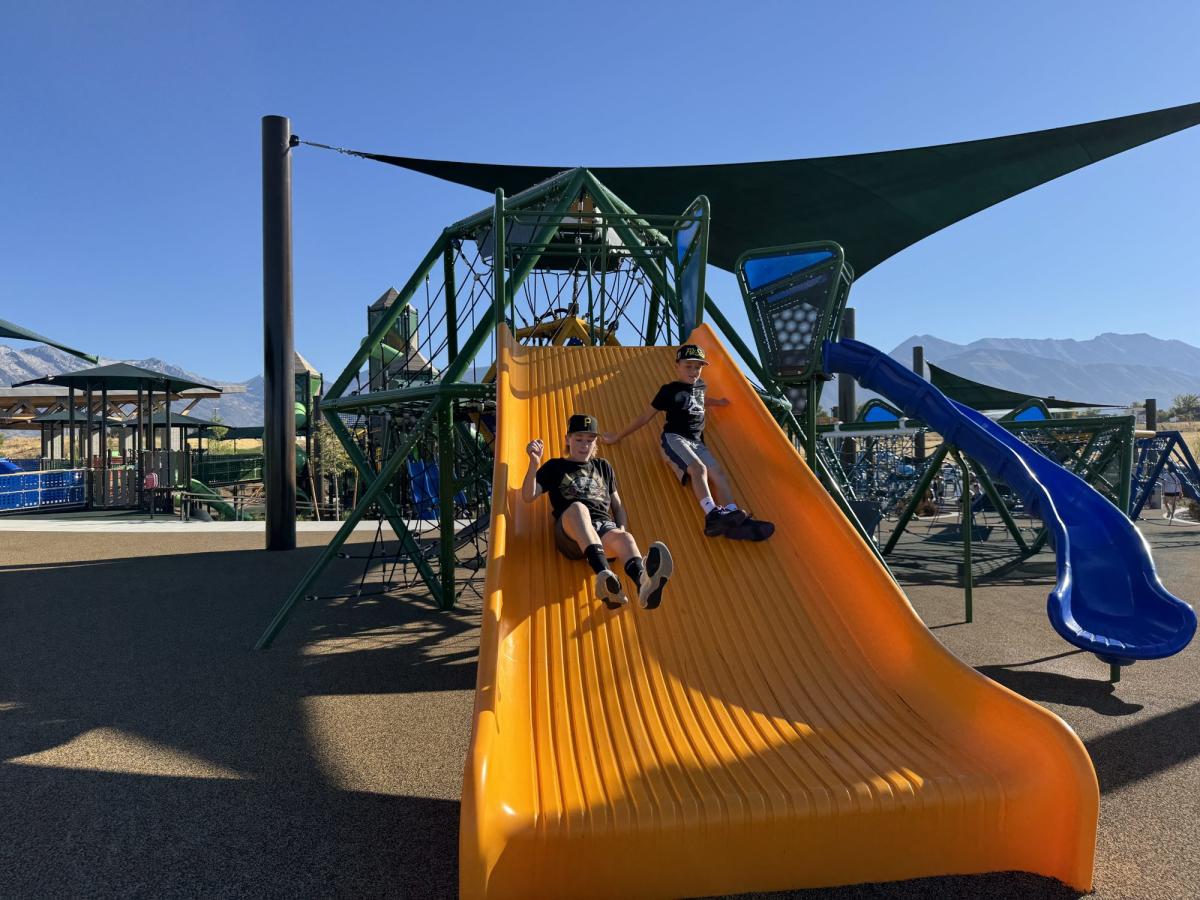 Giant slide at Highland Family Park