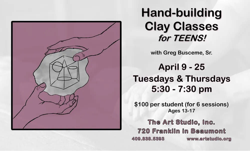 TEEN Clay Class with Greg Busceme Sr. Beaumont TX 77701