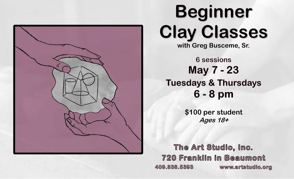 Handbuilding Clay Classes at TASI May Beaumont TX 77701