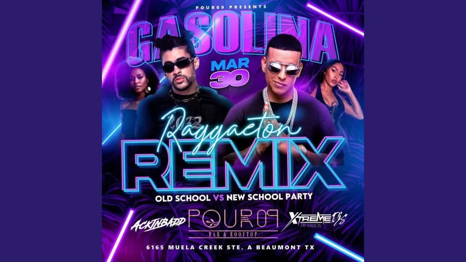 GASOLINA RAGGETON REMIX NIGHT WITH DJ BRIAN ACKINBADD Beaumont