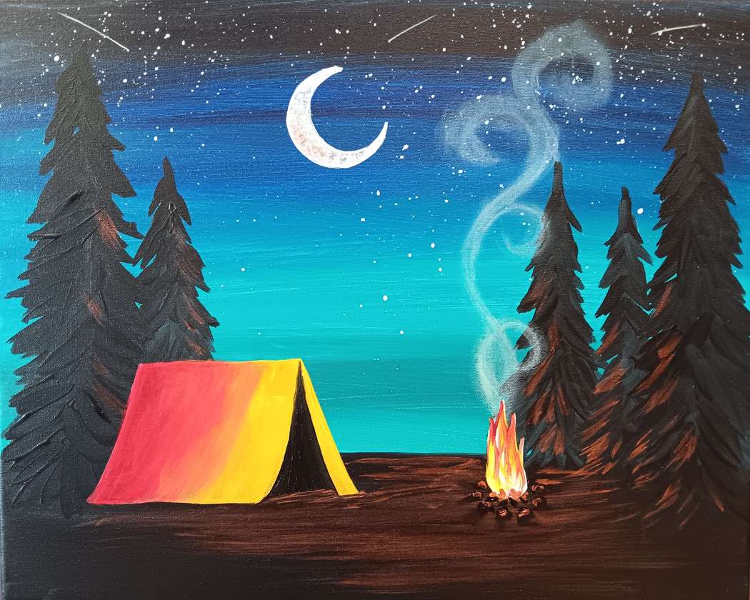 絵画　camp welcome-to-camp-tv_E599EF6F-