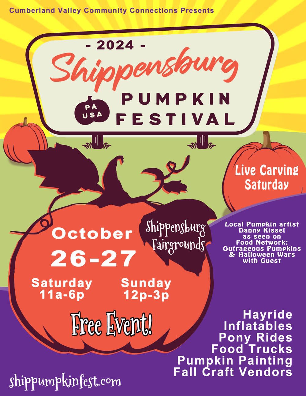 2024 Shippensburg Pumpkin Festival 10/27/24 Shippensburg, PA