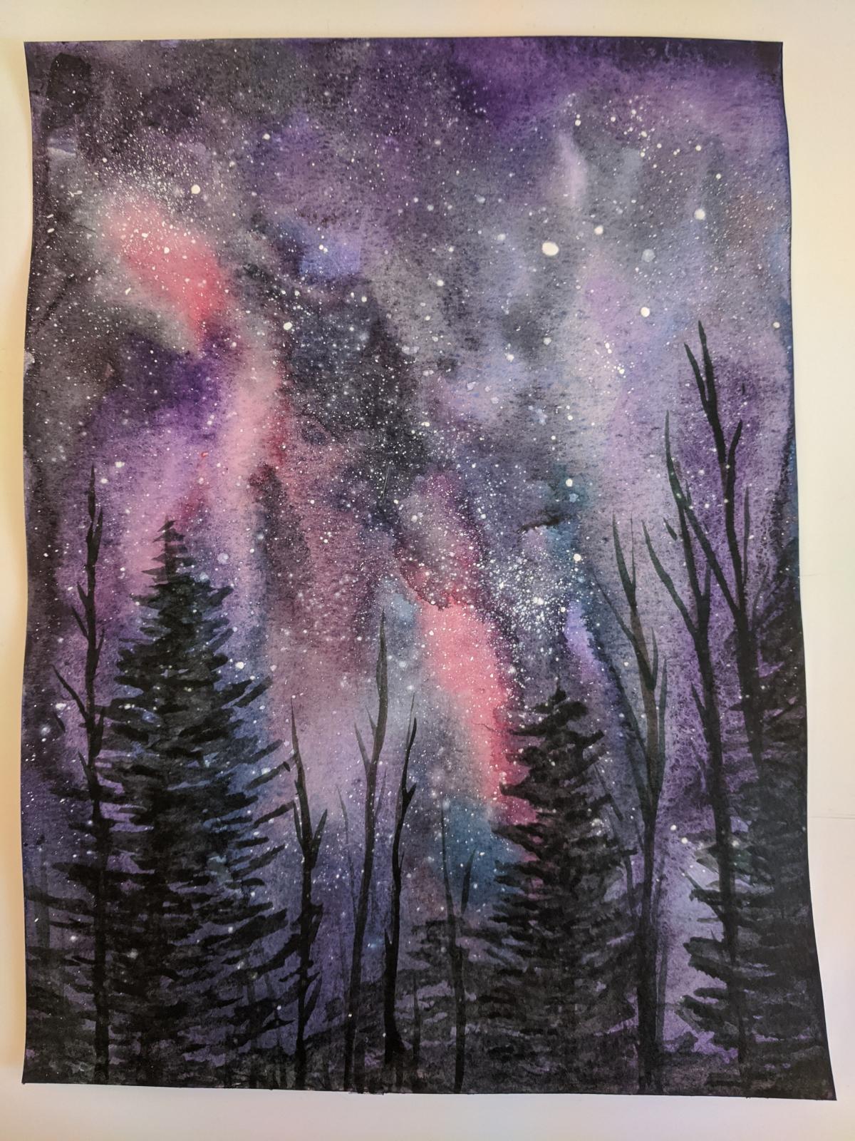 Art & Sip Watercolor Night Sky