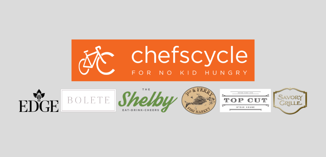 Chefs cycle for no kid hungry new arrivals