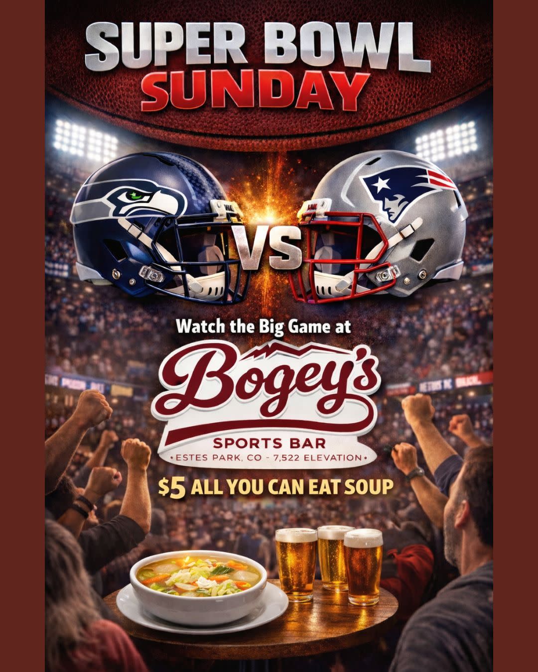 Super Bowl at Bogey #39 s