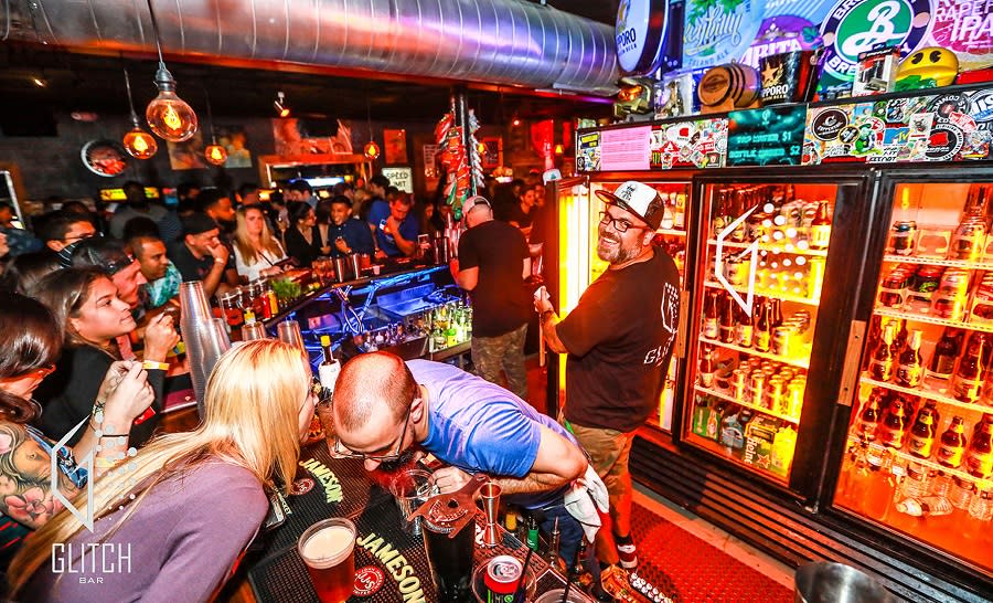 Glitch Bar in Ft Laud Pinball Tournament +Godzilla Launch Party