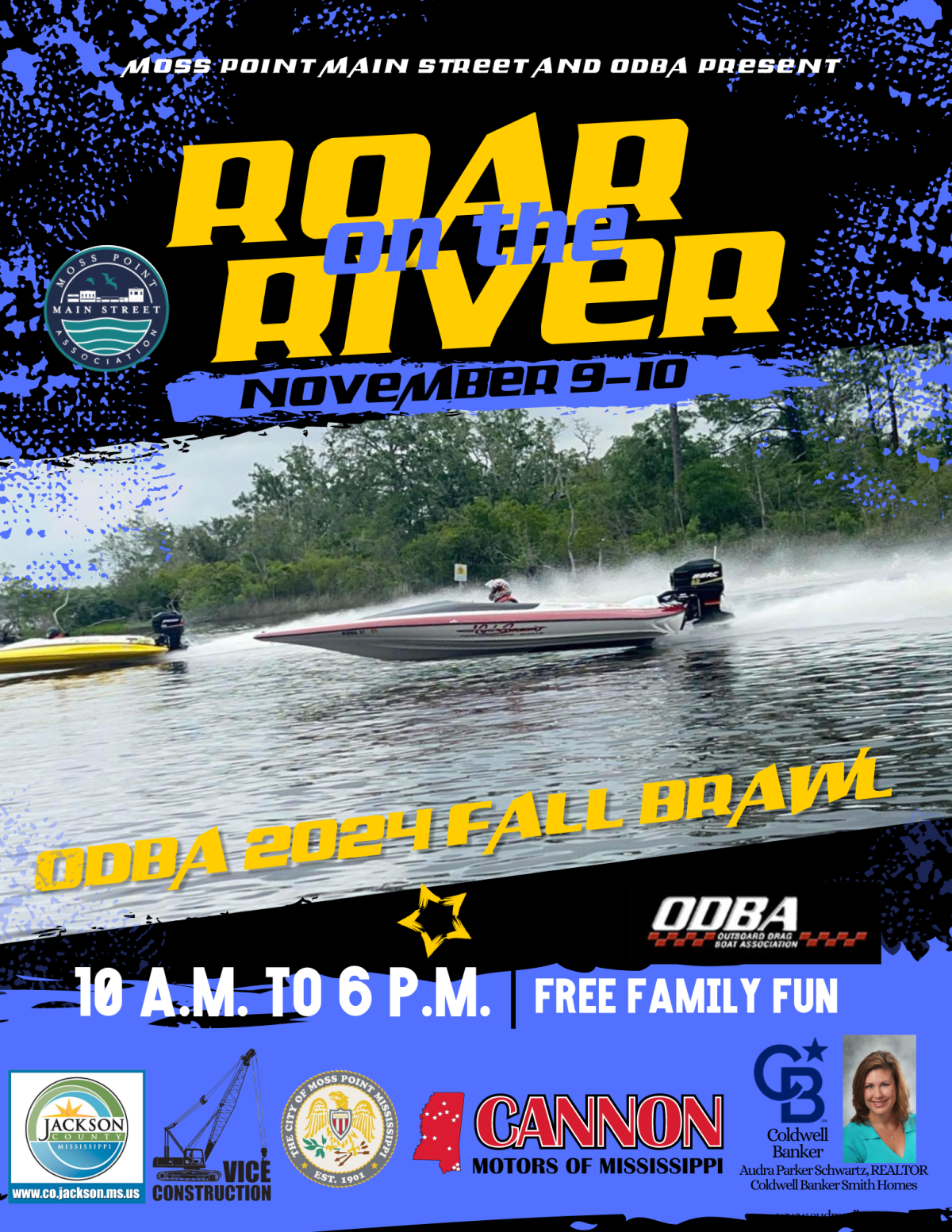 Roar on the River Fall Brawl Drag Boat Races Moss Point, MS 39563