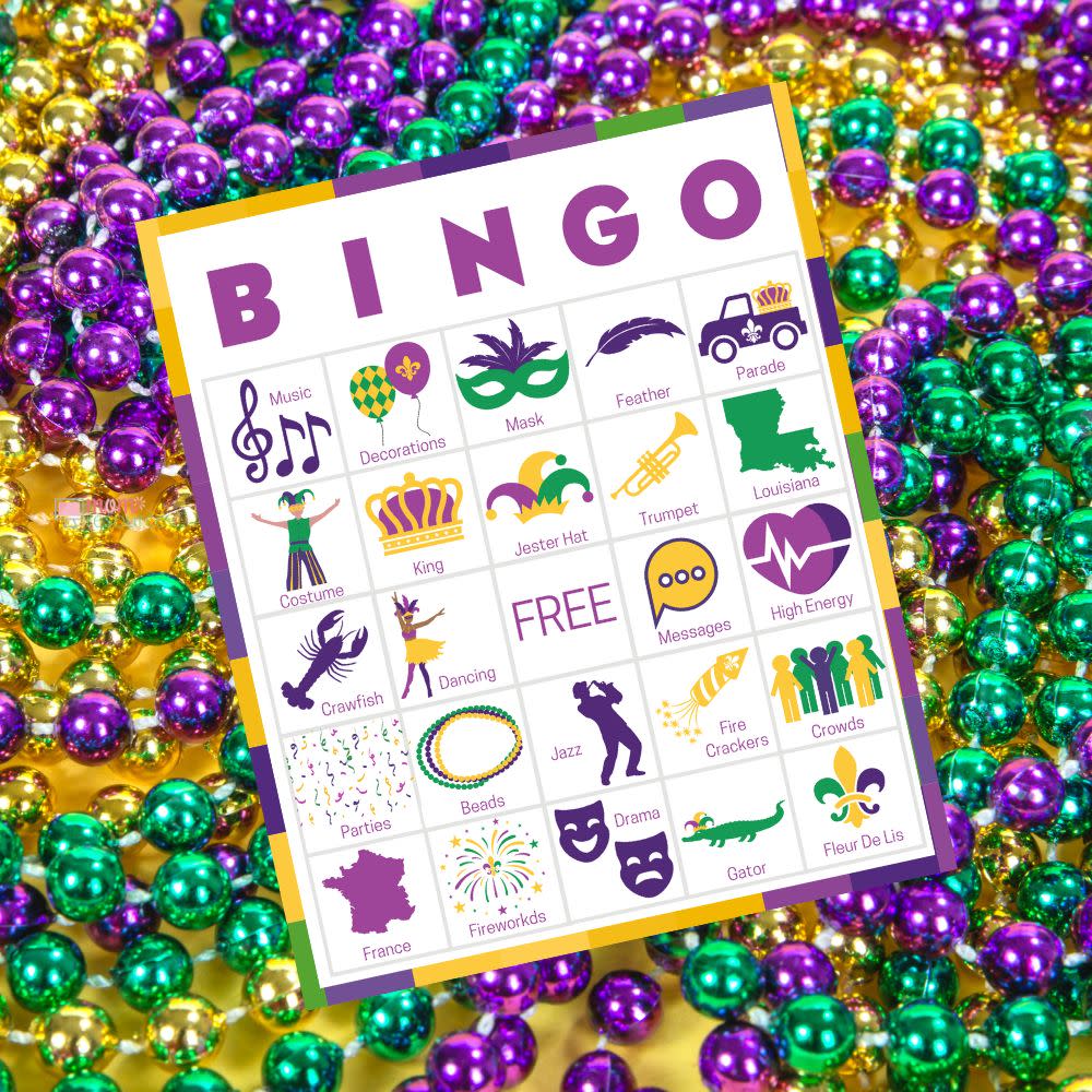 Mardi Gras Bingo Luncheon | Gwinnett County, GA for Mardi Gras Bingo Free Printable