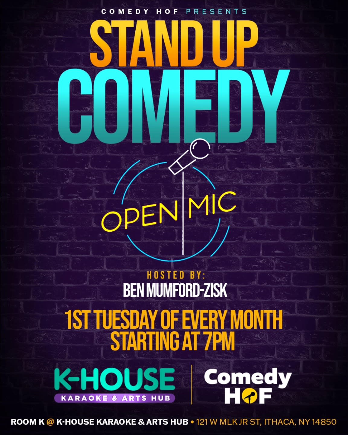 ComedyHOF Open Mic - Room K @ K-House Karaoke & Arts Hub