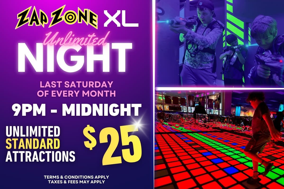 Discover Kalamazoo | Zap Zone XL Unlimited Night