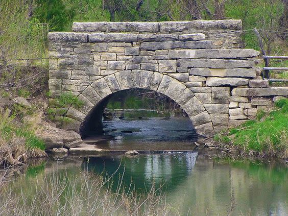 Fox Creek Stone Arch Bridge - Strong City KS, 66869