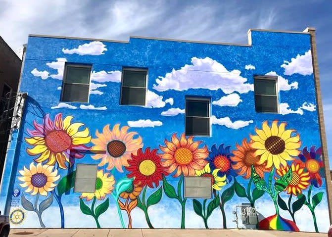 Sunflower Mural - Newton KS, 67114