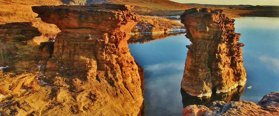 Historic Post Rock in Russell County, Kansas