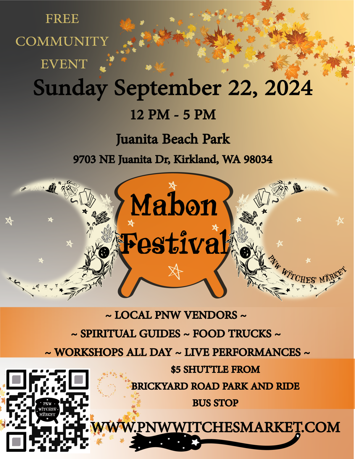 PNW Witches' Market Mabon Festival 2024 Kirkland, WA