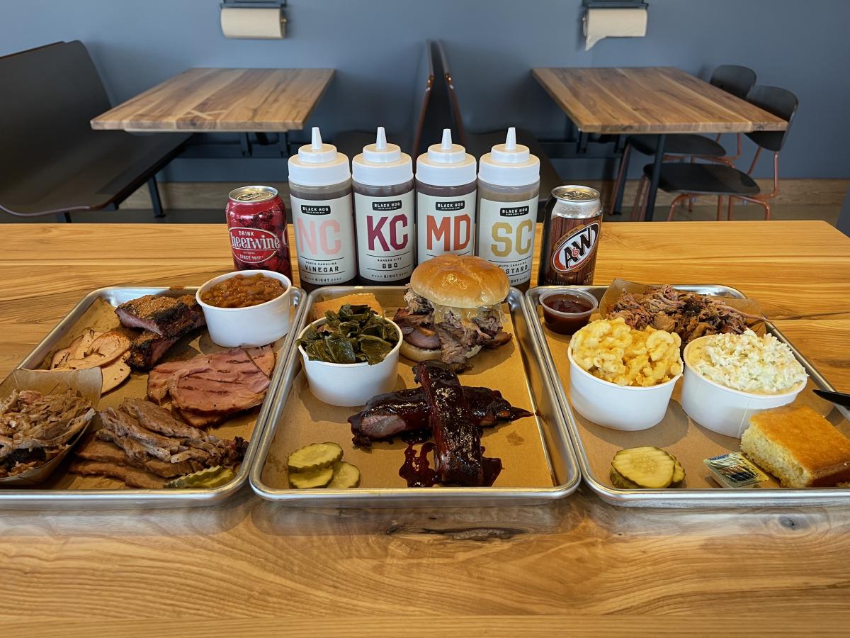 Black sales hog bbq