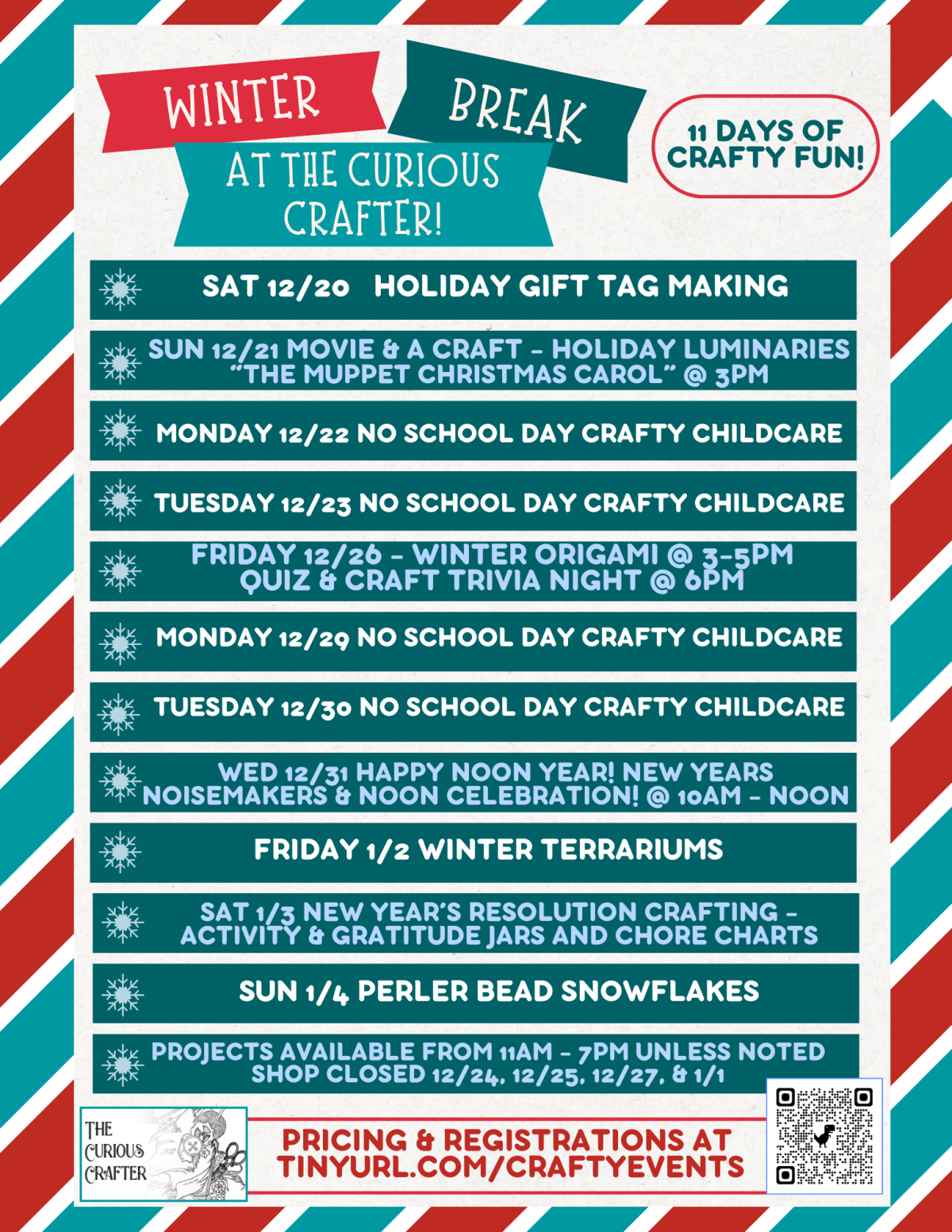 Winter Break Crafting - Perler Bead Snowflakes! | Madison, WI