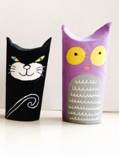 Daytime Crafts with Kids: Cardboard Tube Woodland Animals | Madison, WI