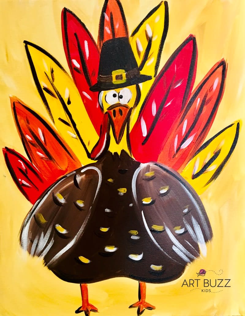 PAINT & SIP Kids Class Fall Turkey Madison, WI