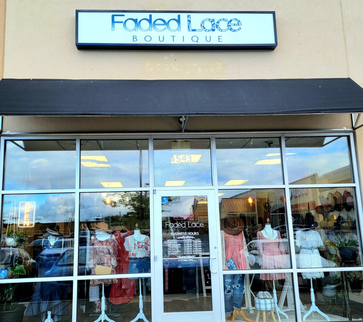 Lace clothing boutique shop