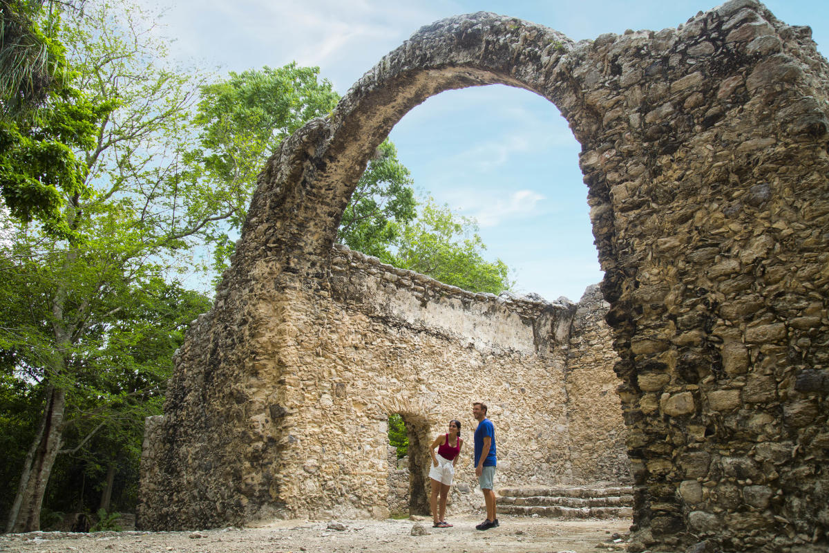 OXTANKAH ARCHAEOLOGICAL ZONE QUINTANA ROO MEXICO