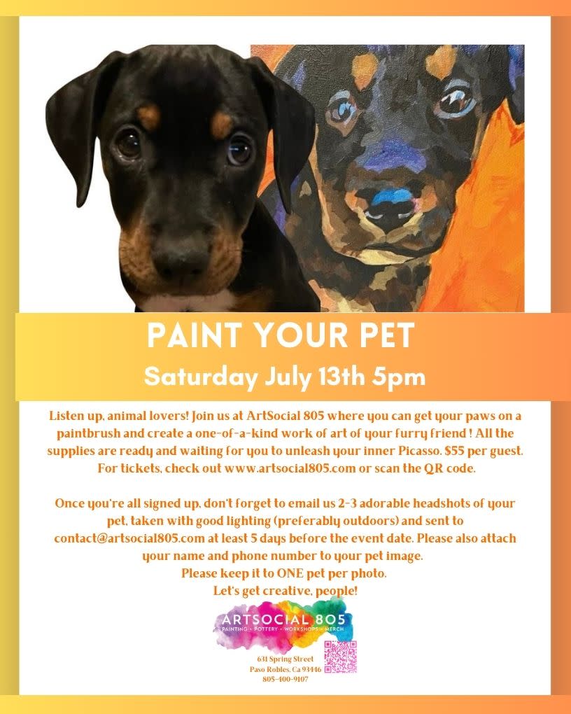 Monthly Paint Your Pet at ArtSocial 805