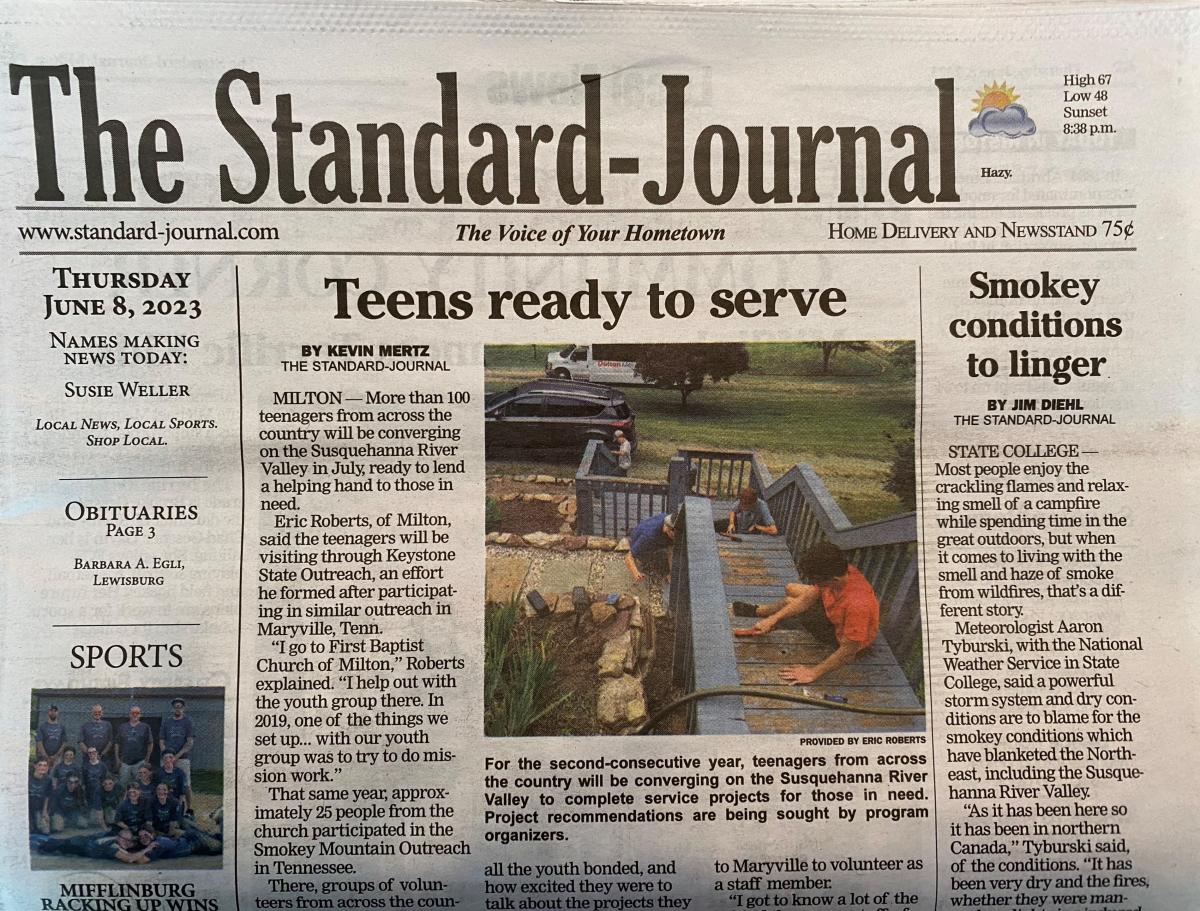 【sorajirooo】STANDARD JOURNAL The Standard-Journal | Milton, PA