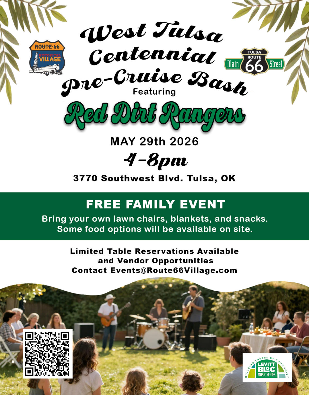 Levitt BLOC Music Series - West Tulsa Centennial Pre-Cruise Bash