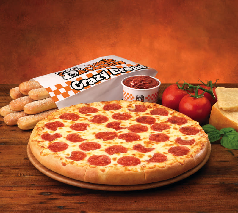Little Caesars brings back pretzel-crust pizza and new swag - shoes, a rug  and a moped 