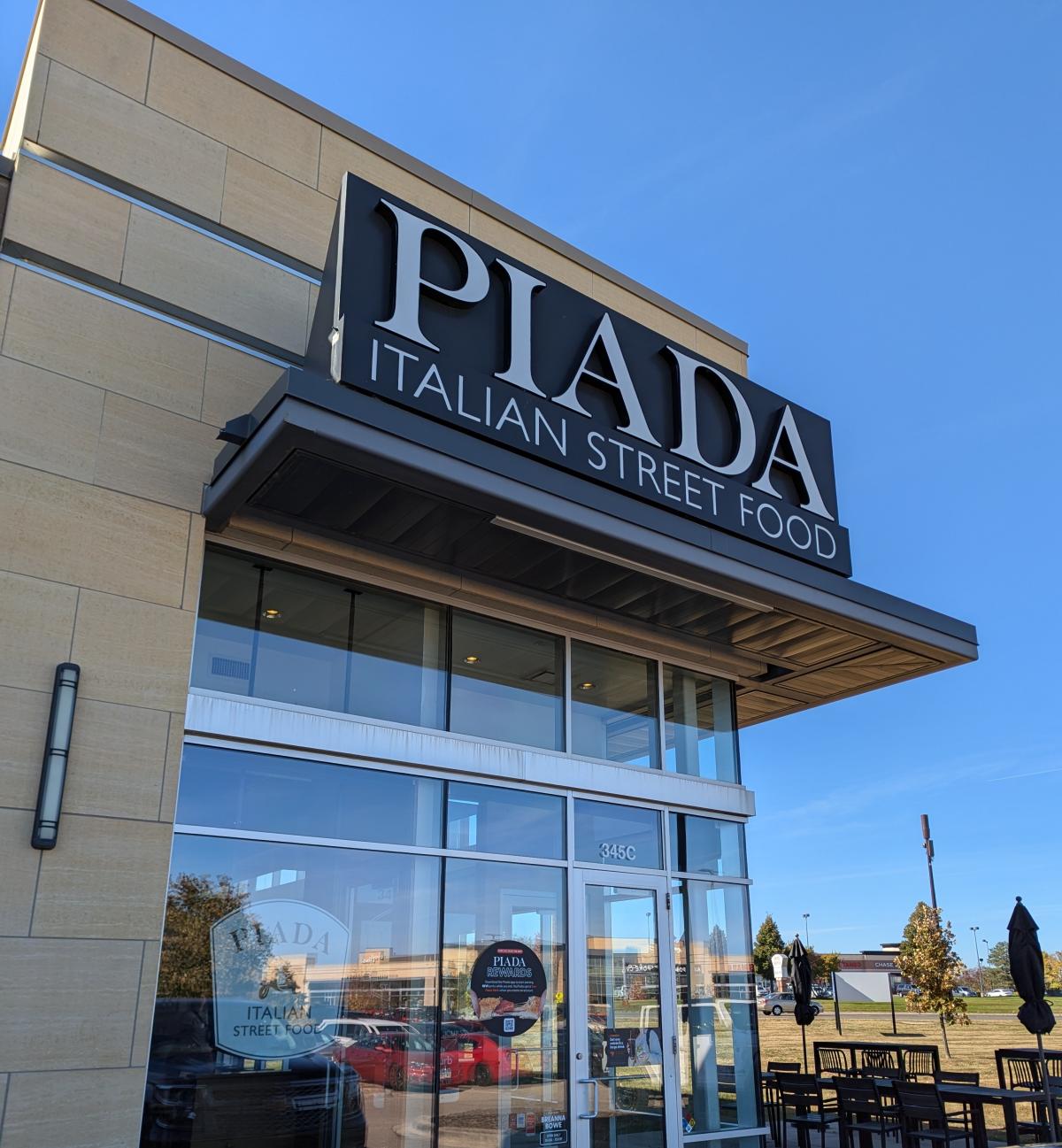 Piada Menu PIADA Italian Street Food