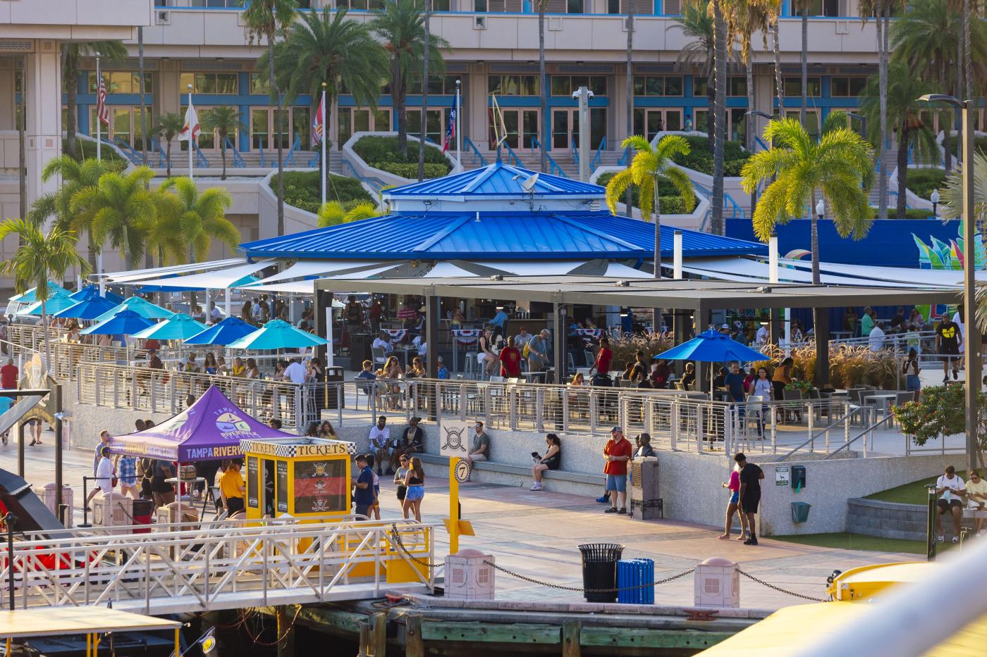 Sail Plaza and Tampa Riverwalk by the Tampa Convention Center