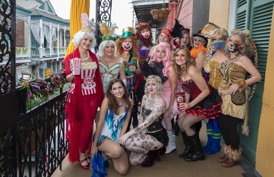 mardi gras balcony party