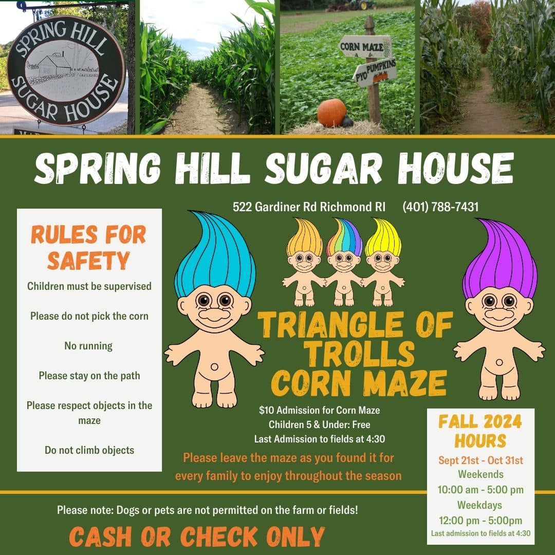 Triangle of Trolls Corn Maze Richmond, RI 02822