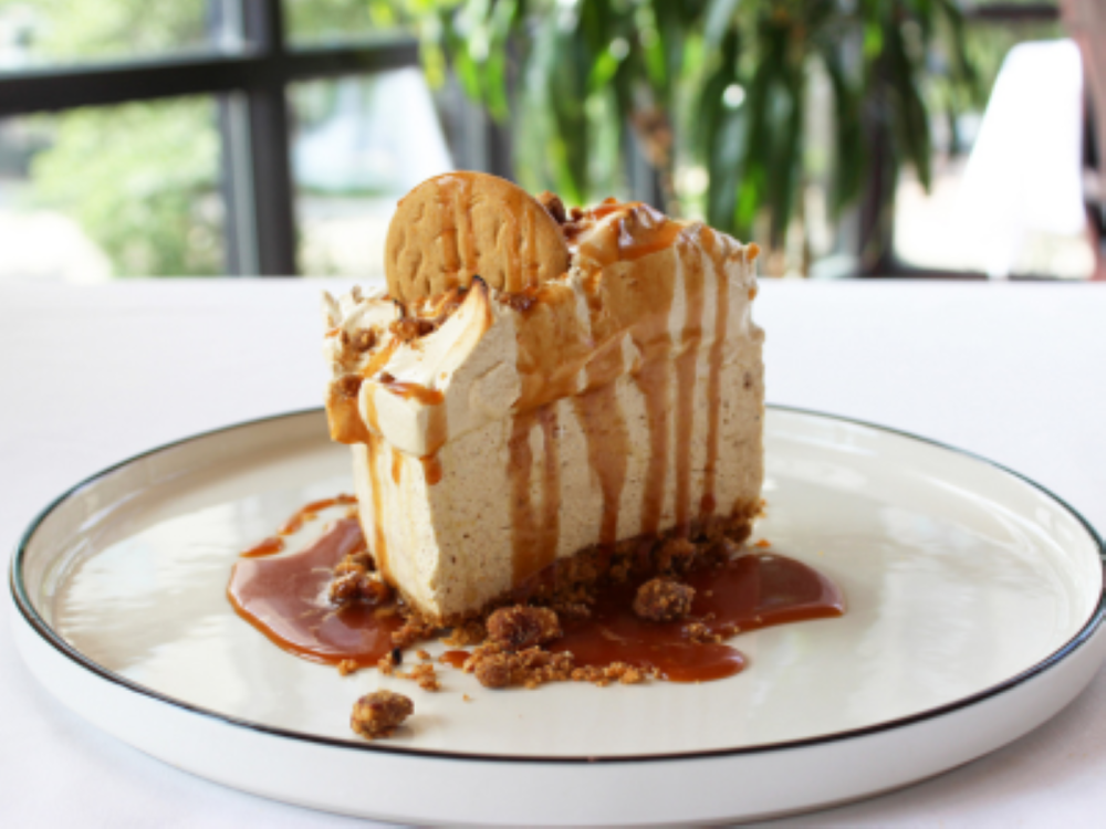 Made with a Brown Sugar Whipped Cream, Pecan-Gingersnap Crumble & Gingersnap Crust ($12/slice or $70/whole/8 slices).