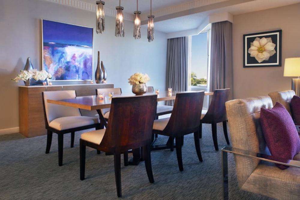 Entertain in style in our spacious separate lounge area within the suite with dining table included, microwave, complimentary WIFIi, Nespresso maker.